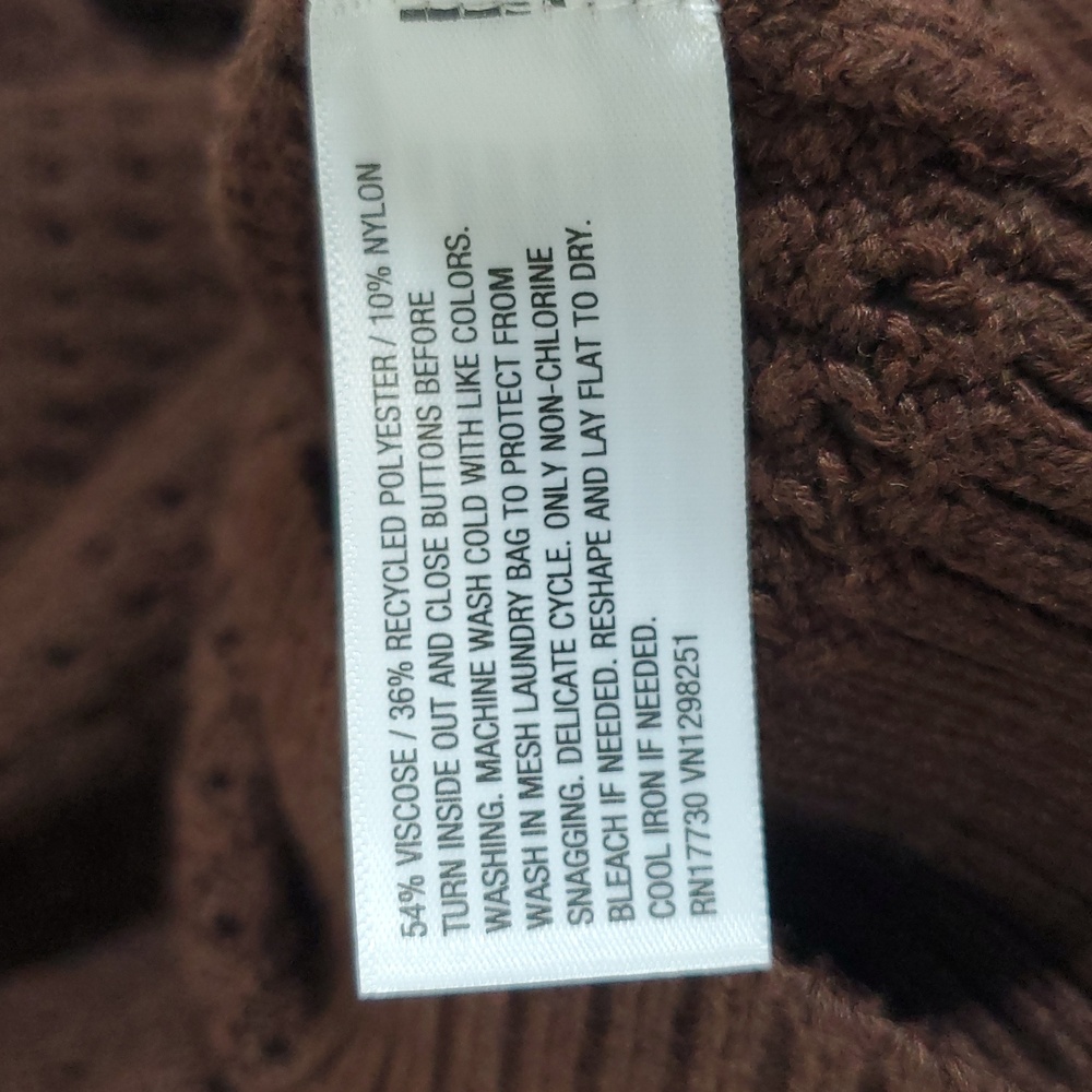 A New Day Woman's Crochet Vest ~ Chocolate Brown - Picture 8 of 10